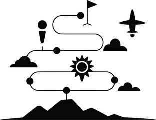 Abstract Business Journey Roadmap Infographic