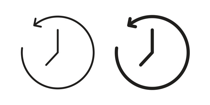 History icon illustration isolated on White background, Vector icon Eps10.