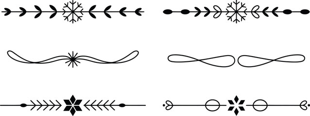 Decorative Winter Floral Divider Collection