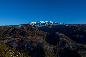 白銀の御嶽山　岐阜県 下呂市 小坂町 御嶽パノラマラインから