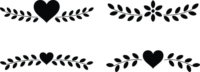 Heart and Floral Page Dividers