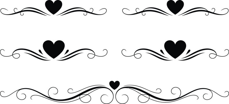 Decorative Swirl Heart Divider Collection