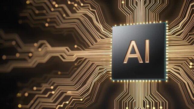 Intelligent Processor Unit Glowing Pathway Connectivity Big Data Analytics Future Science Computing Module