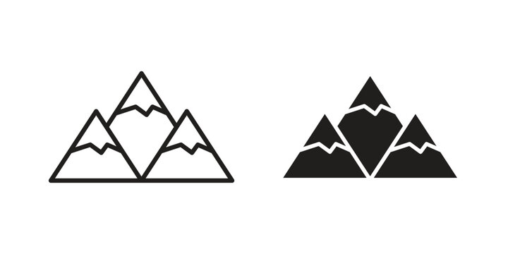 Mountain icon illustration isolated on White background, Vector icon Eps10.