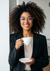 朝のひととき、静かな笑顔