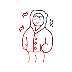 Winter Clothing icon with white background vector stock illustration