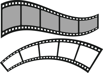 Filmstrip negative on transparent background. Vector