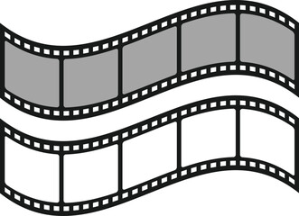 Fototapeta premium Filmstrip negative on transparent background. Vector