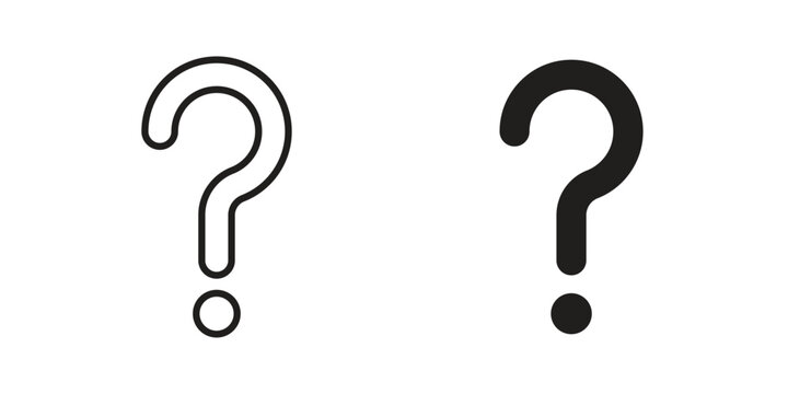 Question mark icon illustration isolated on White background, Vector icon Eps10.