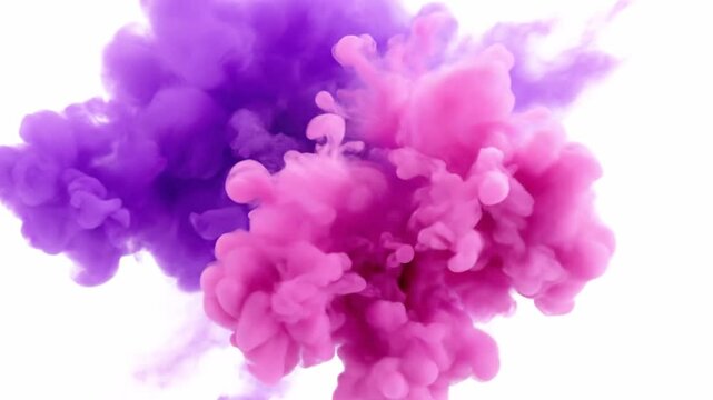 A purple explosion on a white background
