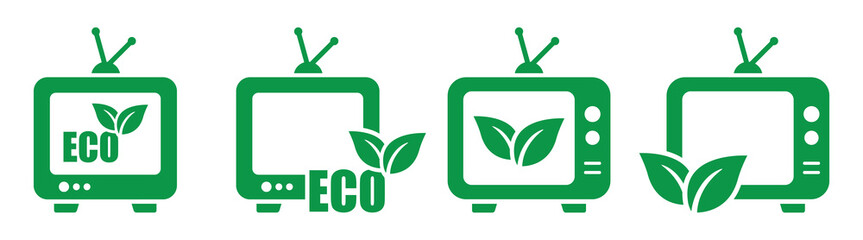 Eco television icon vector illustration