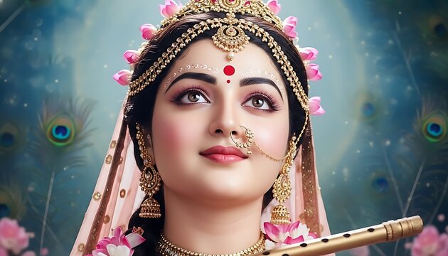 Divine Radha Goddess Portrait 