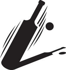 Cricket sign in silhouette.