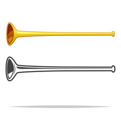 Long trumpet vector isolated illustration © FARBAI
