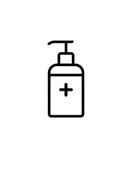 Fototapeta premium A simple black line drawing of a pump dispenser