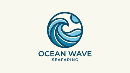 Featuring a swirling ocean wave design, this logo embodies the essence of the sea, perfectly suited for maritime businesses or services that convey energy and flow.