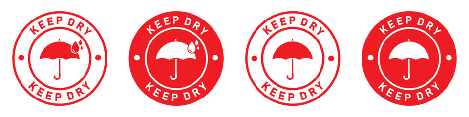 Keep dry label sign icon illustration