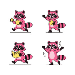 Cartoon sharks wearing headphones in different poses on white background with copy space