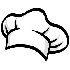 Chef Hat Cap Icon Drawing Vector Illustration