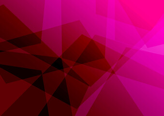 Obraz premium Abstract geometric background with overlapping dark red and pink polygons. Modern crystalline structure with sharp edges and magenta gradients.