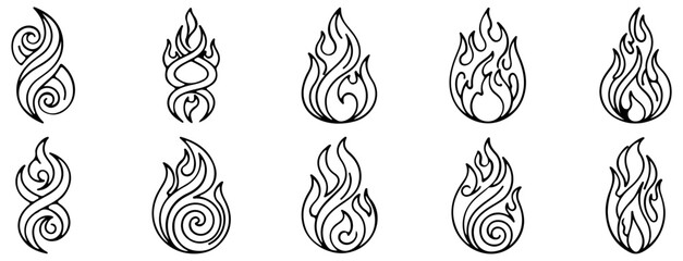 Tribal Flame Tattoo Designs
