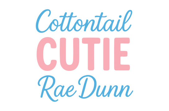 Basic RGBCute Rae Dunn font design for baby girl nursery decor