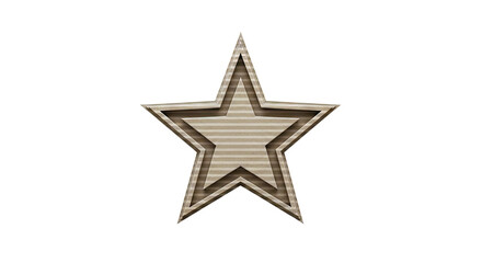 Obraz premium Layered Cardboard Star Emblem