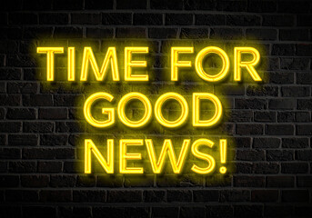 Obraz premium Leuchtende gelbe Neonschrift 