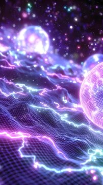 productivity timeline glowing against futuristic background grid
