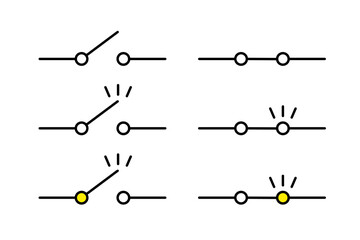線を繋げたり切り離したりするイメージイラスト