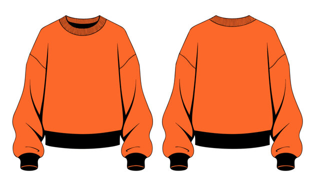 Very beautiful blank crewneck sweatshirt mockup featuring front and back views, designed as a unisex casual pullover template ideal for branding, custom printing, merchandise previews, and professiona