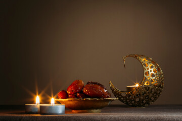 Ramadan Kareem background with copy space