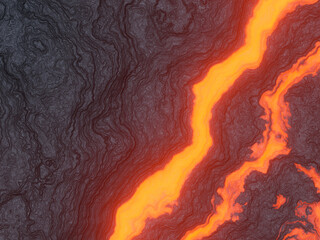 Abstract volcanic lava background. Molten rock surface