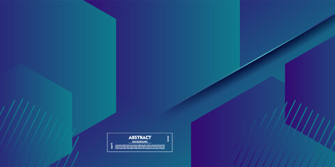 Abstract overlapping hexagon pattern background with blue elements, banner design concept. Shadow and light element style. Vector Eps10