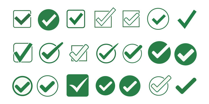 Green check marks icon
