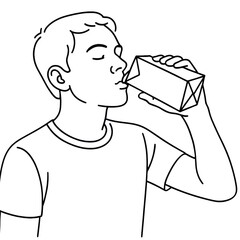 man drinking milk, glass of milk