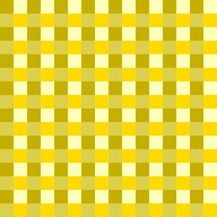 Bright Yellow Gingham Fabric Texture Background