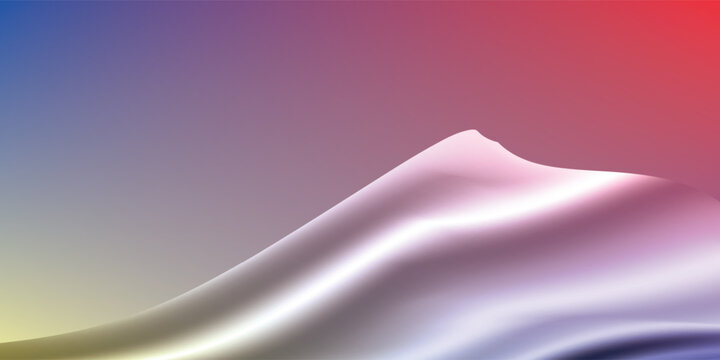 Elegant Abstract Wave Background in blue, red, yellow, and orange, Amazing Web Design Element or Digital Art Display. New esp vector