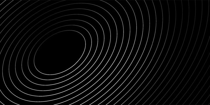 Circular spiral sound wave rhythm from lines.vector