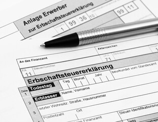 Obraz premium Erbschaftsteuererklärung