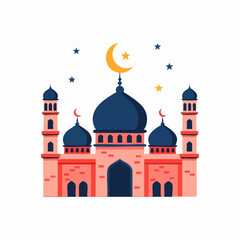 Fototapeta premium Mosque Vector Illustration