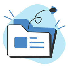 Empty Folder No Documents Found Illustration