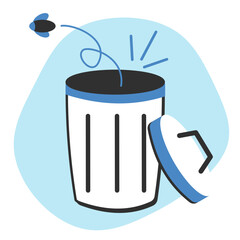 Empty State with Trash and Data Error Illustration