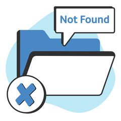File Not Found Missing Document Error Illustration