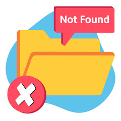 File Not Found Missing Document Error Illustration