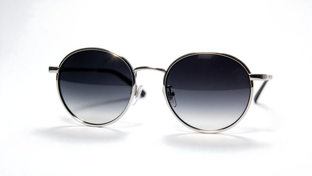 Round sunglasses with gradient lenses