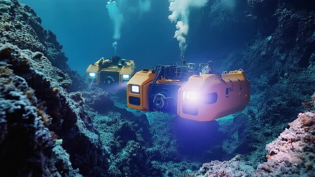  Submersibles navigate a vibrant underwater world, showcasing the wonders hidden beneath the surface. 