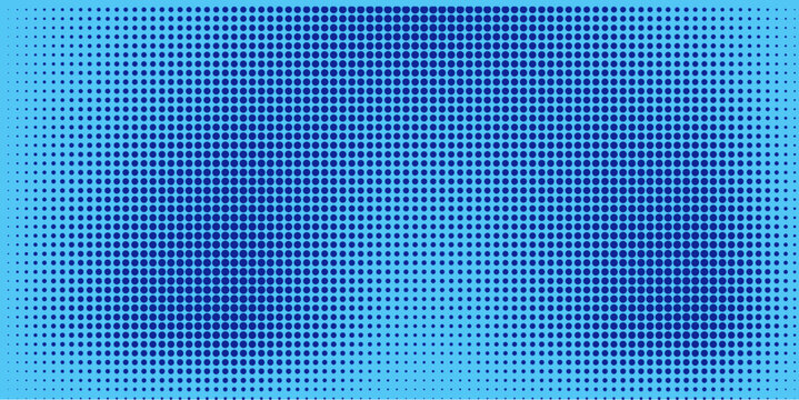 Blue gradient halftone retro background, halftone dot comic background