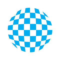 abstract ball with a checkerboard or checkered pattern