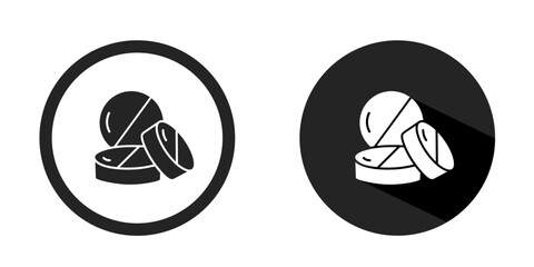 Medicine logo. Drug icon vector design black color. Stock vector.